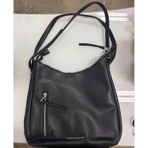 French Connection “Thorn Slouchy” Convertible Backpack Purse – Black